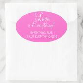 LOVE is Everything Stickers 楕円形シール (バッグ)