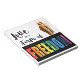 Love is Freedom Notebook ノートパッド (アングル)
