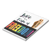 Love is Freedom Notebook ノートパッド (回転)