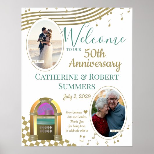 Love is Golden 50th Anniversary Welcome with Photo ポスター (正面)