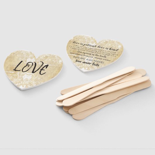 LOVE IS I Corinthians 13タイポグラフィハンドファン ハンドファン (組立なし)