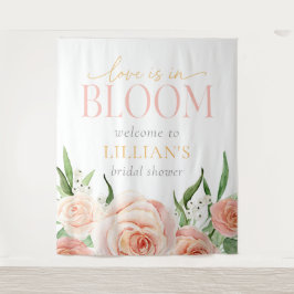 Love Is In Bloom ソフトピンク フラワー 写真 背景布 タペストリー