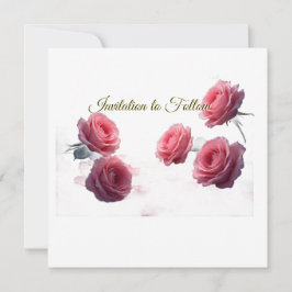 Love is in Bloom ピンクバラの結婚式セーブ・ザ・デート