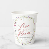 Love Is In Bloom ブライダルシャワー ワイルドフラワー 紙コップ (裏面)