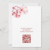 Love Is In Bloom | 桜の花嫁シャワー 招待状 (裏面)