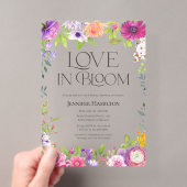 Love is in Bloom | 水彩フラワーブライダルシャワー アクリル招待状 (インサイチュ (ポータブル))