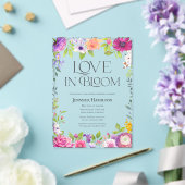 Love is in Bloom | 水彩フラワーブライダルシャワー アクリル招待状 (インサイチュ (ウェディング))
