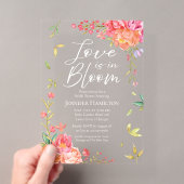 Love is in Bloom | 水彩花嫁シャワー アクリル招待状 (インサイチュ (ポータブル))
