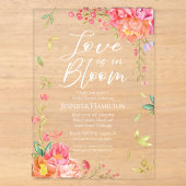 Love is in Bloom | 水彩花嫁シャワー アクリル招待状 (正面)
