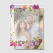 Love is in Bloom | 水彩花嫁シャワー ベラム紙招待状 (オフセット (カップル))