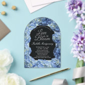 Love Is in Bloom Aesthetic Blue Hydrangea アクリル招待状 (インサイチュ (ウェディング))