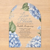 Love Is in Bloom Aesthetic Feminine Hydrangea アクリル招待状 (正面)
