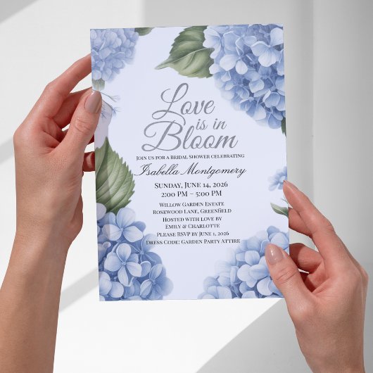 Love Is in Bloom Aesthetic Feminine Hydrangea 招待状