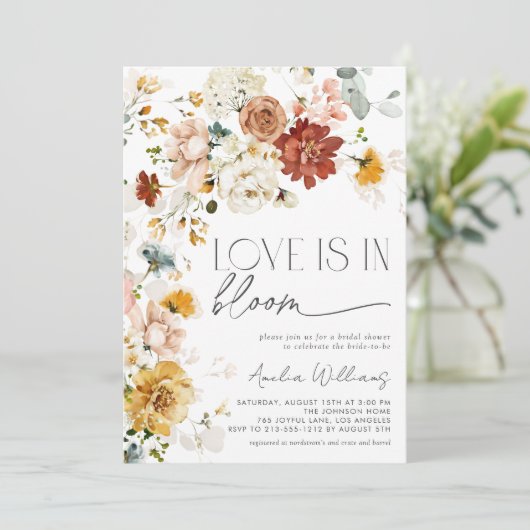 Love is in Bloom Autumn Garden Flowers 招待状 (スタンド正面)