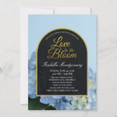 Love Is in Bloom Blue Hydrangea Bridal Shower 招待状 (正面)