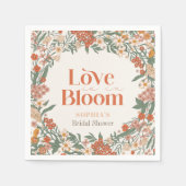 Love is in Bloom Boho Wildflower Bridal Shower スタンダードカクテルナプキン (正面)