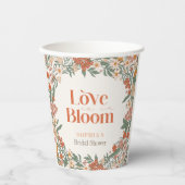 Love is in Bloom Boho Wildflower Bridal Shower 紙コップ (正面)