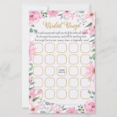 Love is in Bloom Bridal Shower Bingo Game (正面)