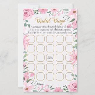 Love is in Bloom Bridal Shower Bingo Game