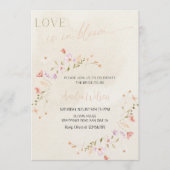 Love Is in Bloom Bridal Shower-Floral Garden Theme 招待状 (正面)
