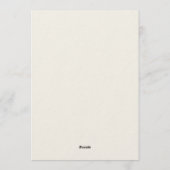 Love Is in Bloom Bridal Shower-Floral Garden Theme 招待状 (裏面)