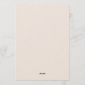 Love Is in Bloom Bridal Shower-Floral Garden Theme 招待状 (裏面)