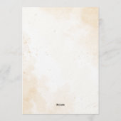 Love Is in Bloom Bridal Shower-Floral Garden Theme 招待状 (裏面)