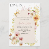 Love Is in Bloom Bridal Shower-Floral Garden Theme 招待状 (正面)