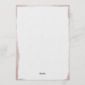 Love Is in Bloom Bridal Shower-Floral Garden Theme 招待状 (裏面)