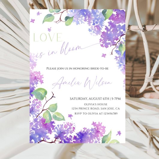 Love Is in Bloom Bridal Shower-Floral Garden Theme 招待状