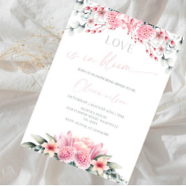 Love Is in Bloom Bridal Shower-Floral Garden Theme 招待状