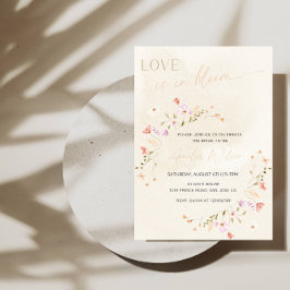 Love Is in Bloom Bridal Shower-Floral Garden Theme 招待状