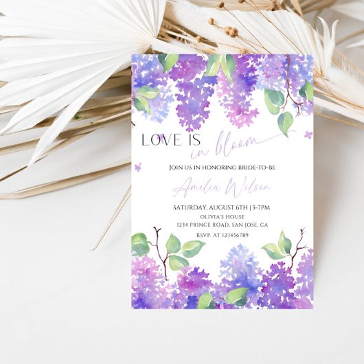 Love Is in Bloom Bridal Shower-Floral Garden Theme 招待状