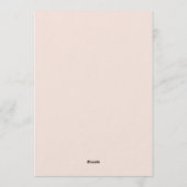 Love Is in Bloom Bridal Shower-Floral Garden Theme 招待状 (裏面)