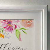 Love Is In Bloom Bridal Shower Flower Bar Sign ポスター
