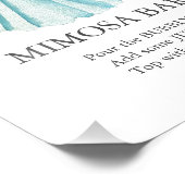 Love is In Bloom Bridal Shower Mimosa Bar Sign フォトプリント (角)