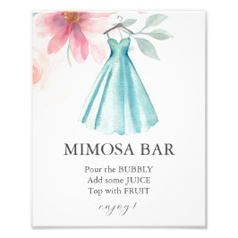 Love is In Bloom Bridal Shower Mimosa Bar Sign フォトプリント