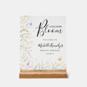 Love Is In Bloom Bridal Shower Welcome Sign  アクリルサイン (正面)