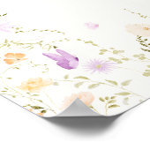 Love Is In Bloom Bridal Shower Welcome Sign  ポスター (角)