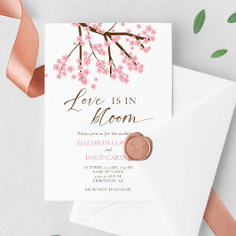Love is in Bloom Cherry Blossoms Wedding 招待状