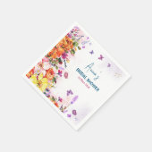 love is in bloom colorful wildflower bridal shower スタンダードカクテルナプキン (角)