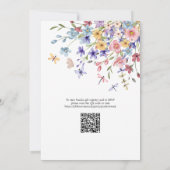 Love is in Bloom Dragonflies QR Code Bridal Shower 招待状 (裏面)