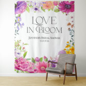 Love is in Bloom | Floral Bridal Shower Backdrops タペストリー (インサイチュ)