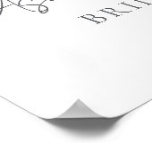 Love Is In Bloom Floral Tea Bridal Shower Sign ポスター (角)