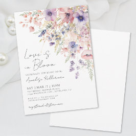 Love Is In Bloom Floral Wildflower Bridal Shower 招待状
