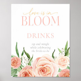 Love Is In Bloom Flower Bar Station Sign ポスター