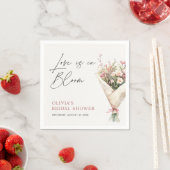 Love is in Bloom Flower Bouquet Bridal Shower  スタンダードカクテルナプキン (インサイチュ)