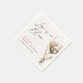 Love is in Bloom Flower Bouquet Bridal Shower  スタンダードカクテルナプキン (角)