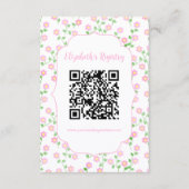 Love Is In Bloom Pink Bridal Shower Registry エンクロージャーカード (正面)