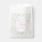 Love Is In Bloom Pink Floral Bridal Shower フェイバーバッグ (正面)